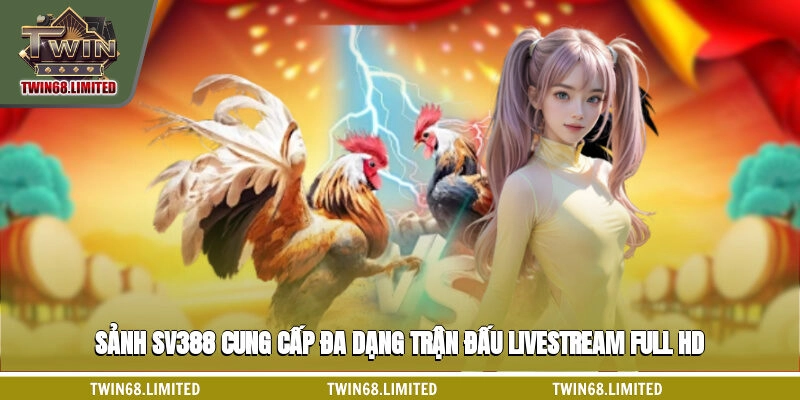Sảnh SV388 cung cấp đa dạng trận đấu, livestream full HD